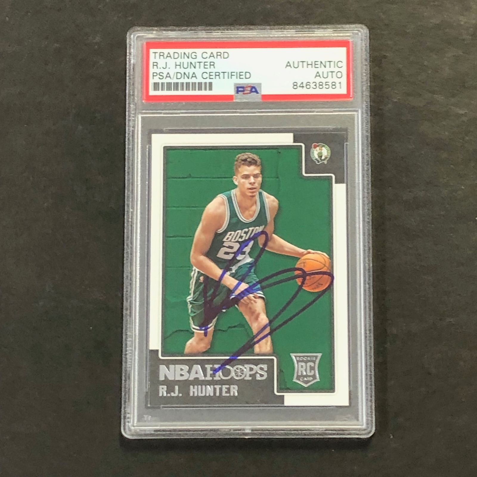 2015-16 NBA Hoops #271 RJ Hunter Signed Card AUTO PSA Slabbed RC Celtics