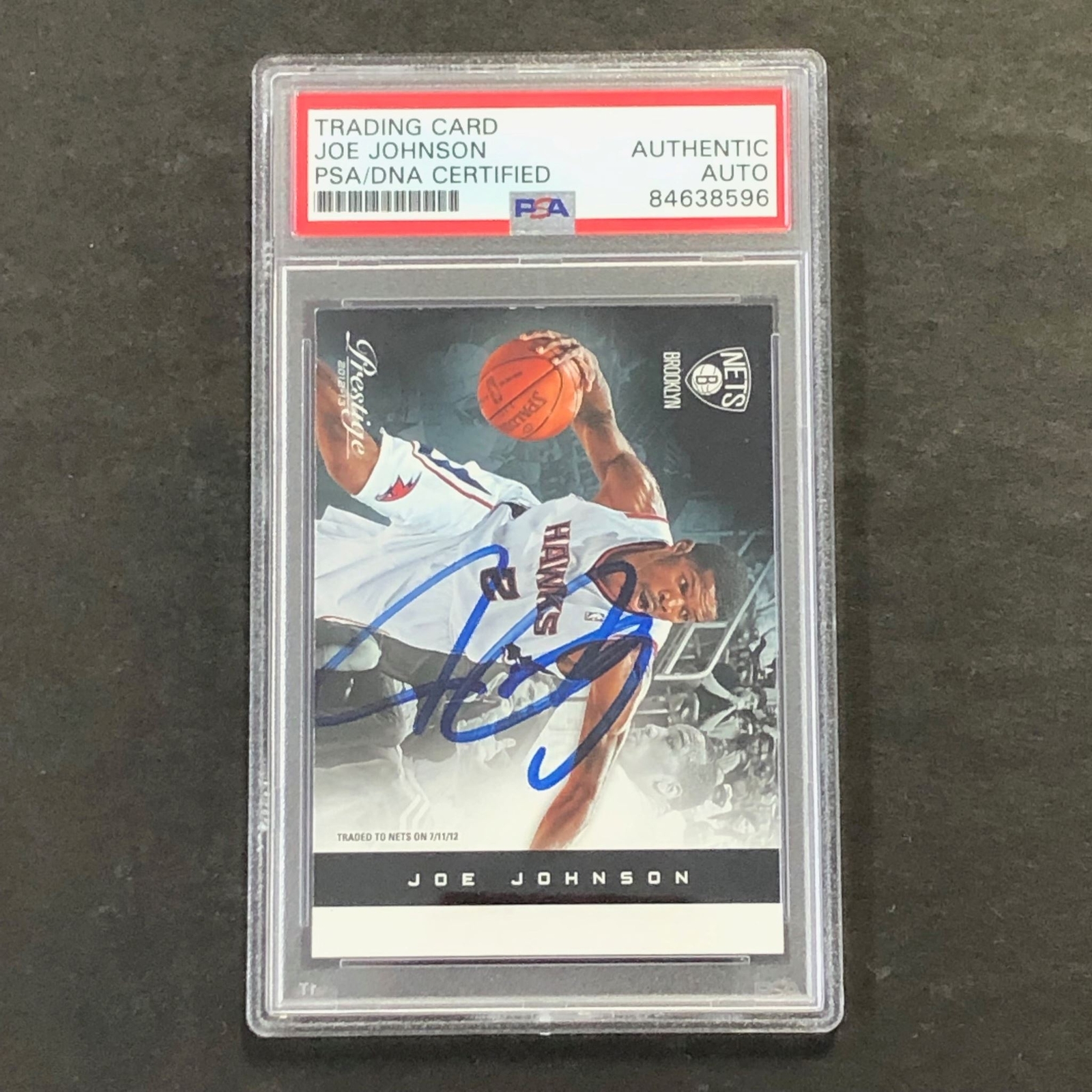 2012-13 Panini Prestige #83 Joe Johnson Signed Card AUTOGRAPHED PSA Slabbed Nets