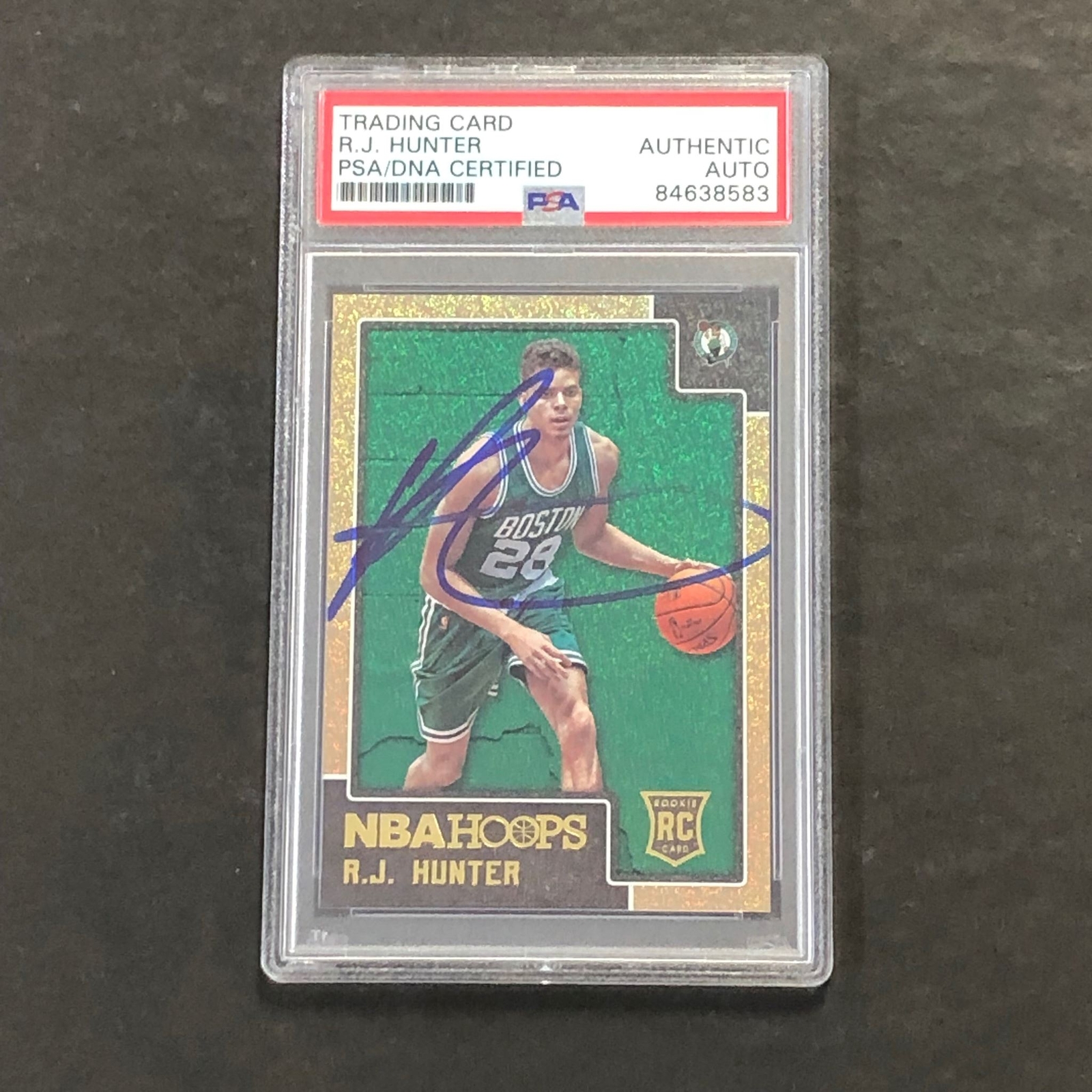 2015-16 NBA Hoops #271 RJ Hunter Signed Card AUTO PSA Slabbed RC Celtics