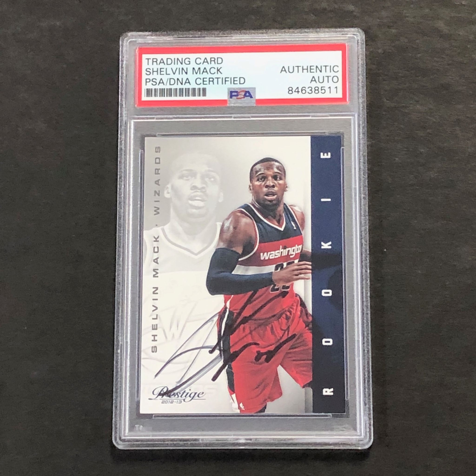 2012-13 Panini Prestige #193 Shelvin Mack Signed Card AUTO PSA Slabbed Wizards