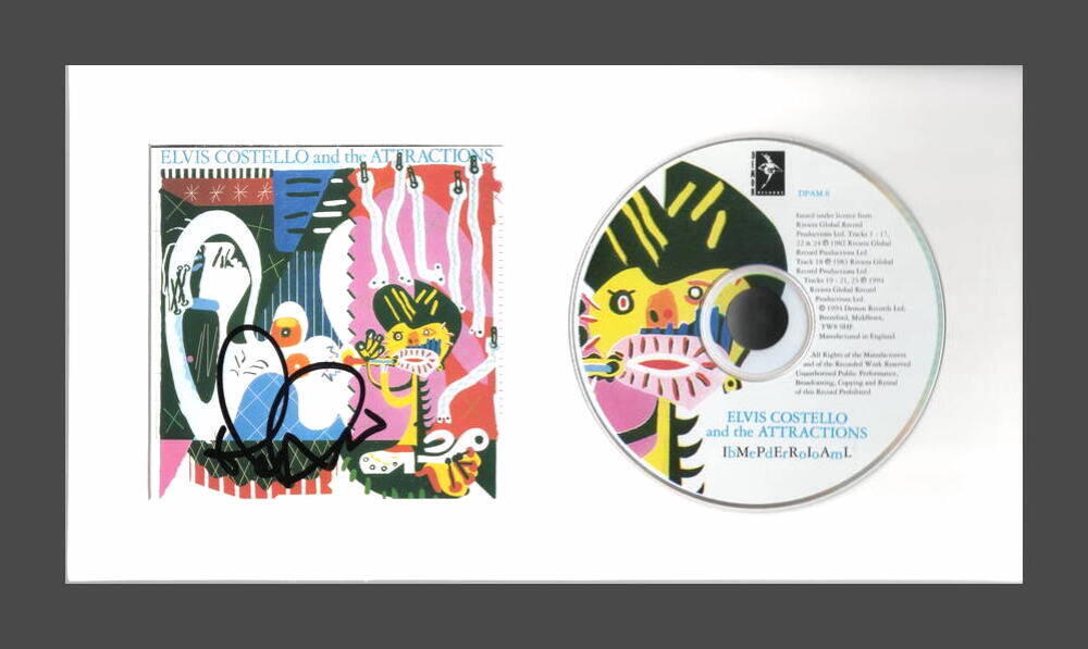 ELVIS COSTELLO SIGNED AUTOGRAPH IMPERIAL BEDROOM FRAMED CD DISPLAY READY TO HANG