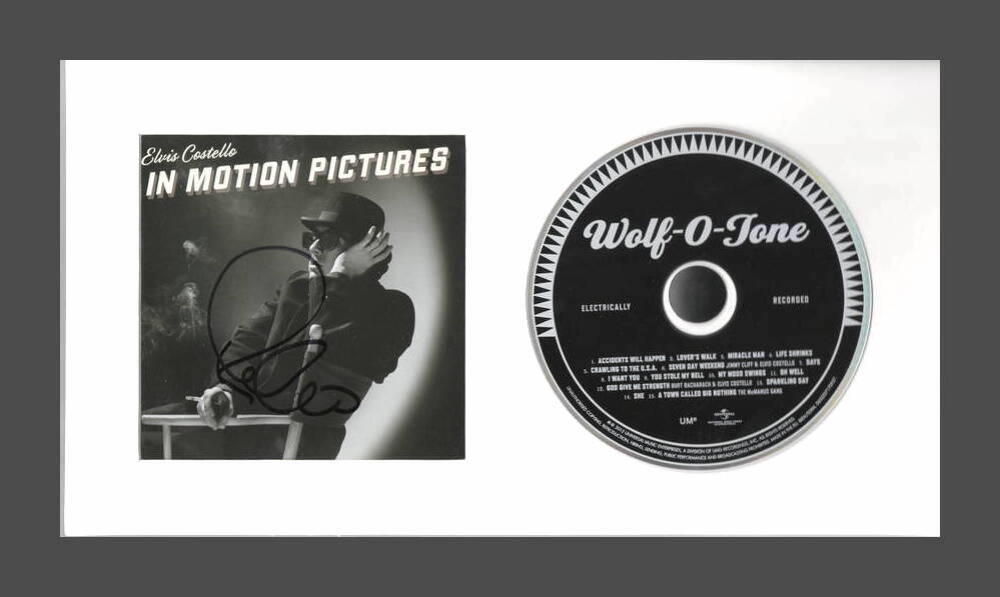 ELVIS COSTELLO SIGNED AUTOGRAPH FRAMED CD DISPLAY - ARMED FORCES, READY TO HANG!