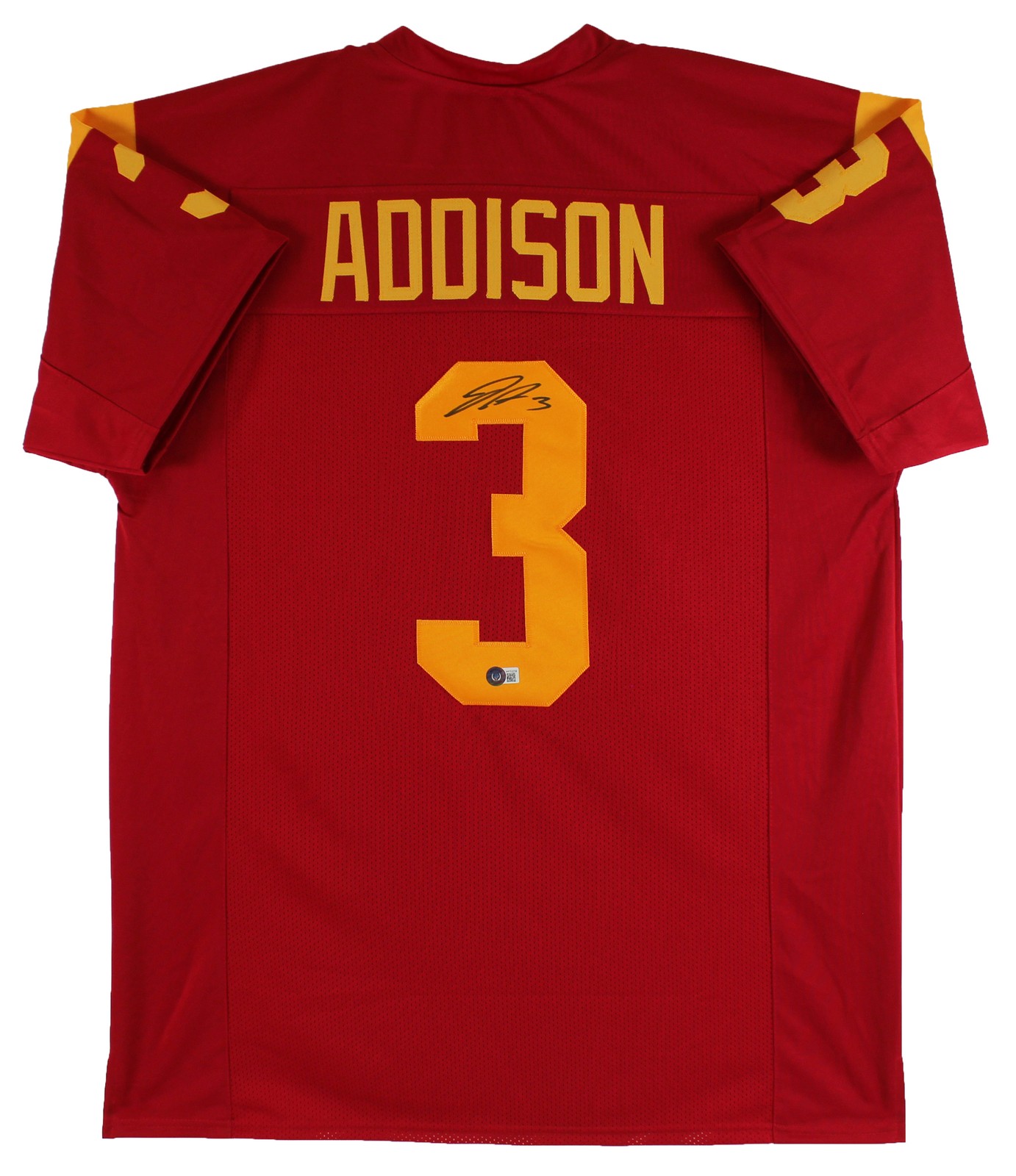 USC JORDAN ADDISON AUTHENTIC SIGNED MAROON PRO STYLE JERSEY BAS WITNESSED COLLECTIBLE MEMORABILIA