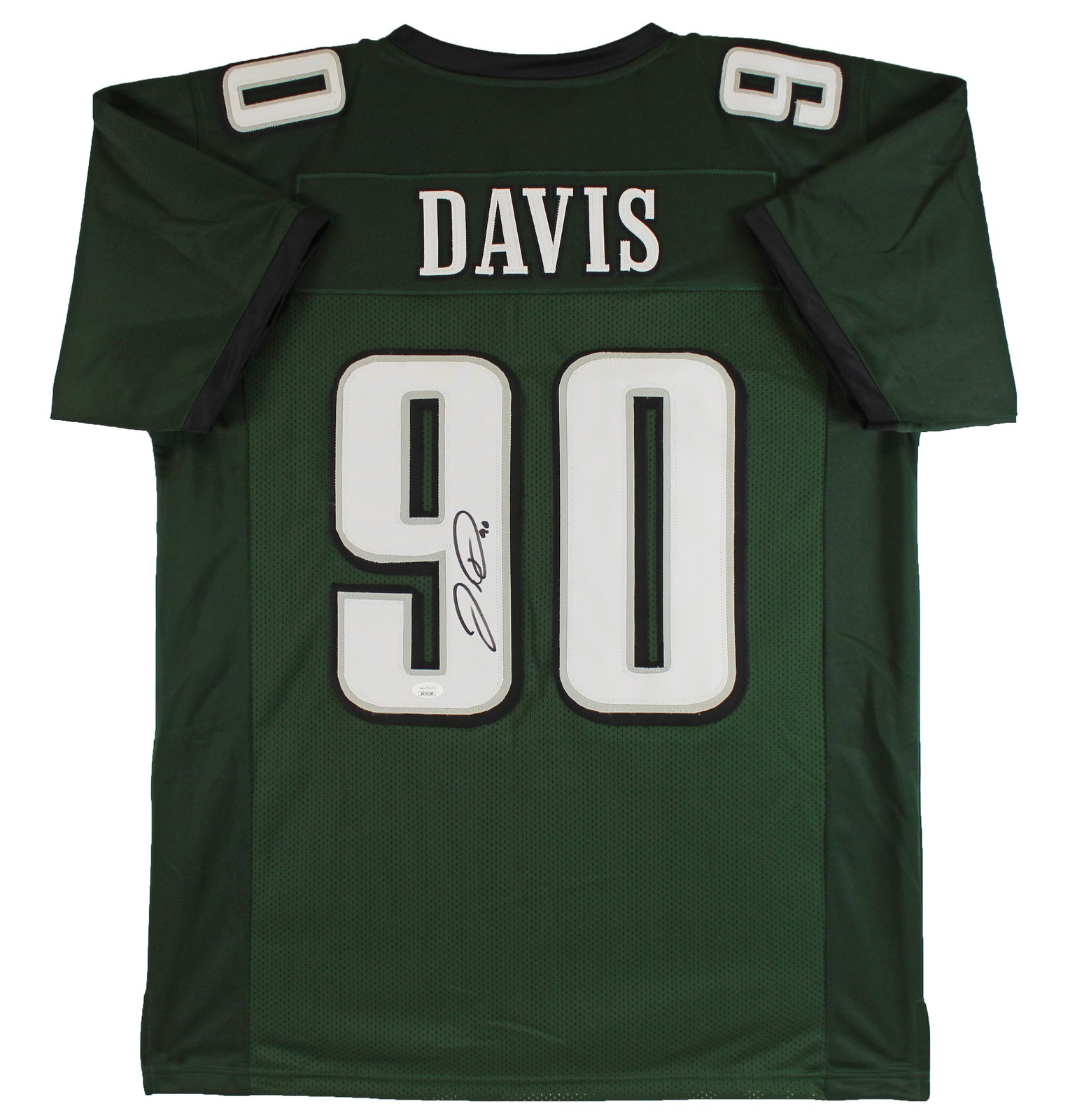 Jordan Davis Authentic Signed Green Pro Style Jersey Autographed JSA Witness