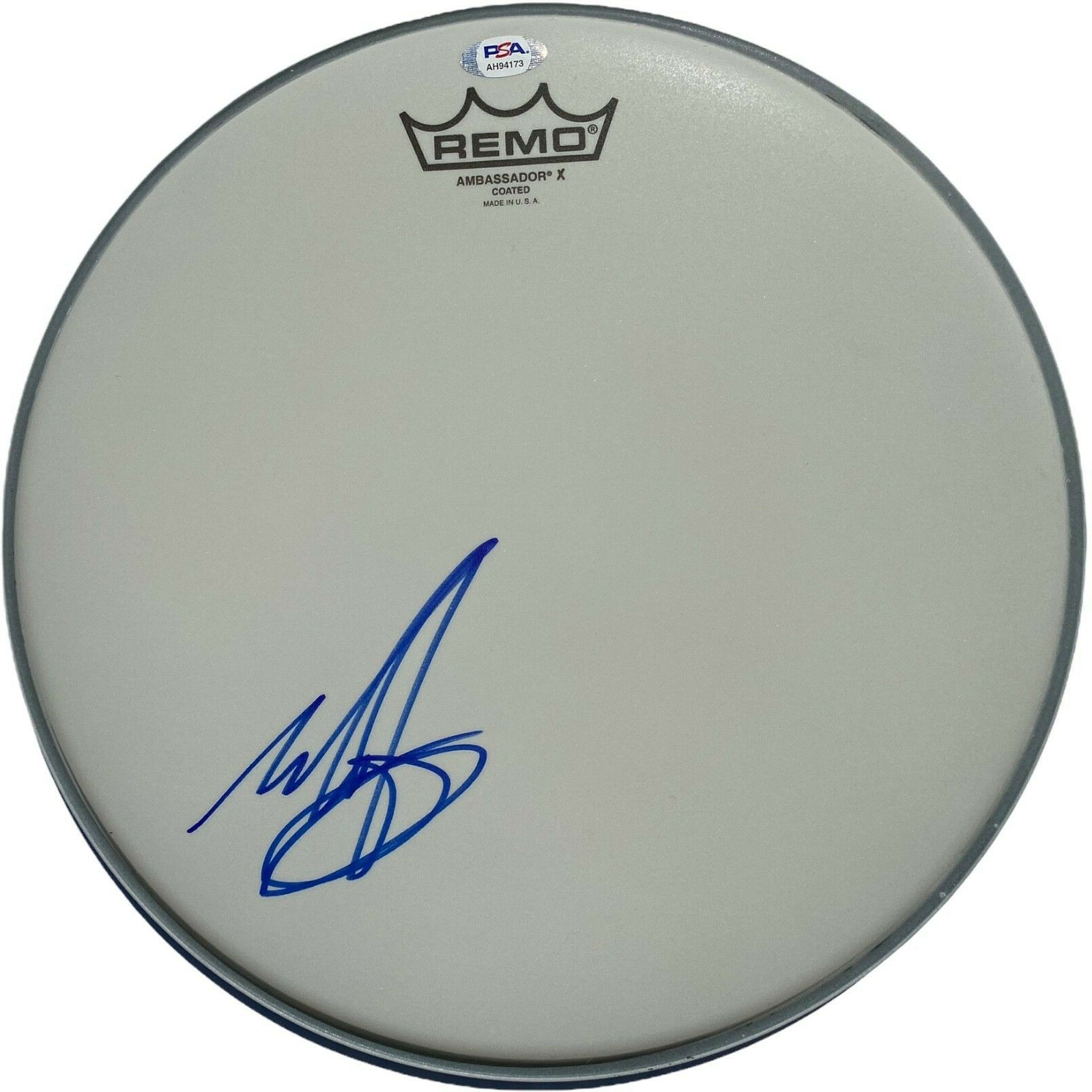 MARK HOPPUS SIGNED AUTOGRAPHED BLINK 182 DRUMHEAD ENEMA OF THE STATES PSA/DNA