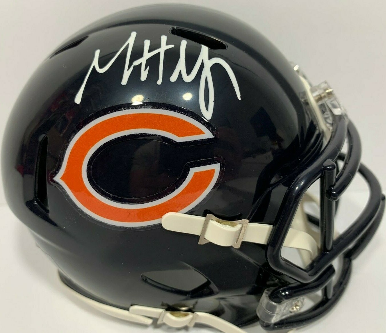 MATT NAGY SIGNED AUTOGRAPHED CHICAGO BEARS MINI FOOTBALL HELMET SPEED JSA