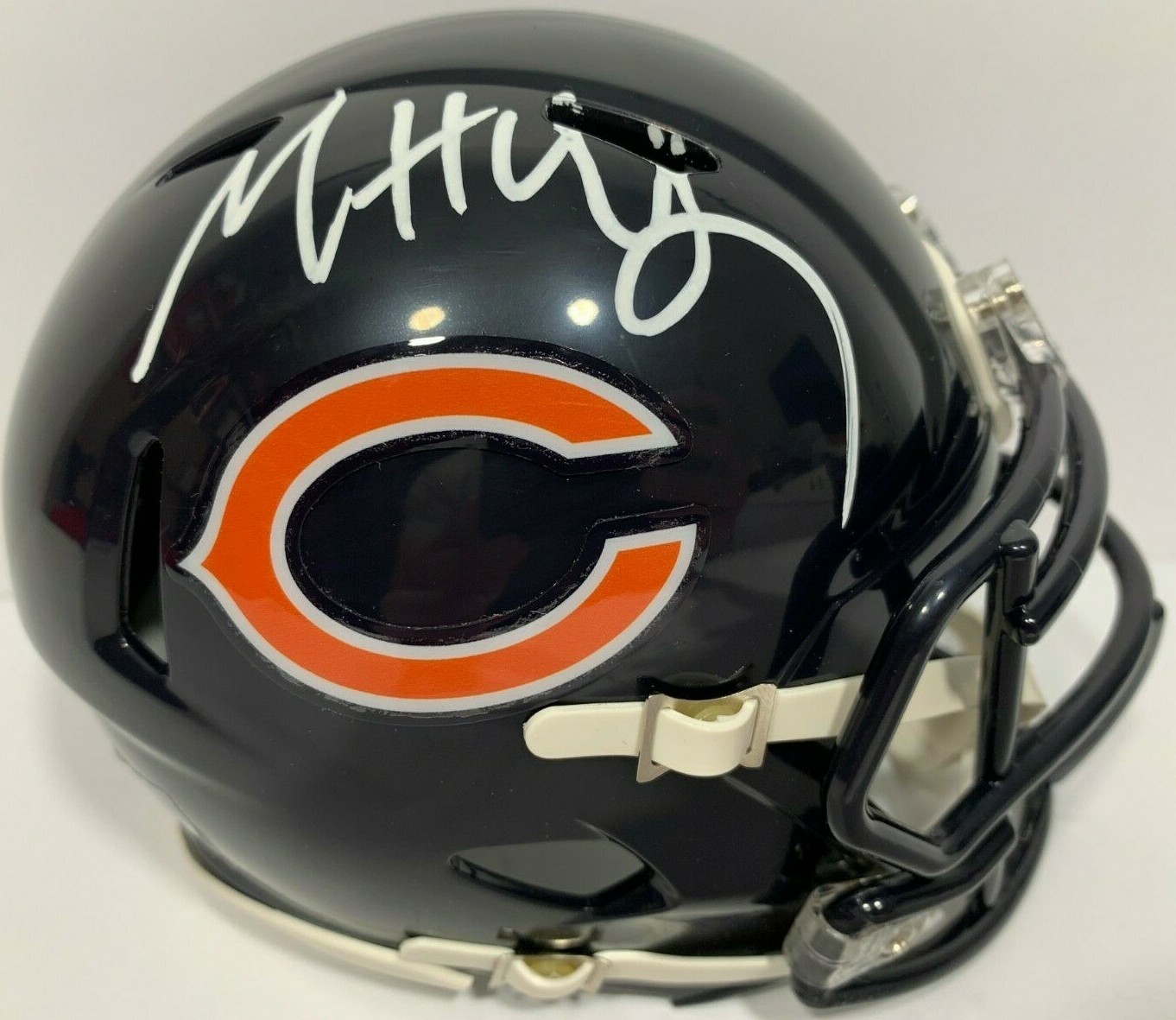 MATT NAGY SIGNED AUTOGRAPHED CHICAGO BEARS FOOTBALL HELMET MINI SPEED JSA