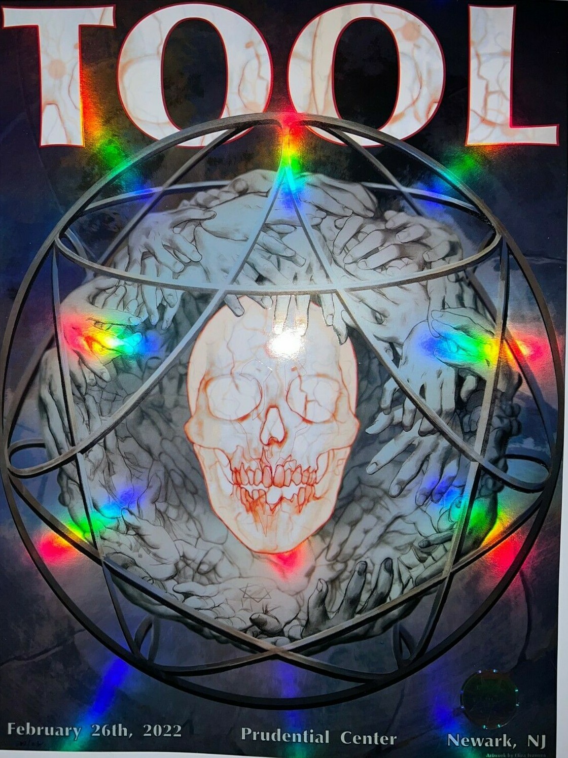 2022 TOOL NEWARK NJ POSTER CONCERT TOUR 2/26/22 ELIZA IVANOVA /830