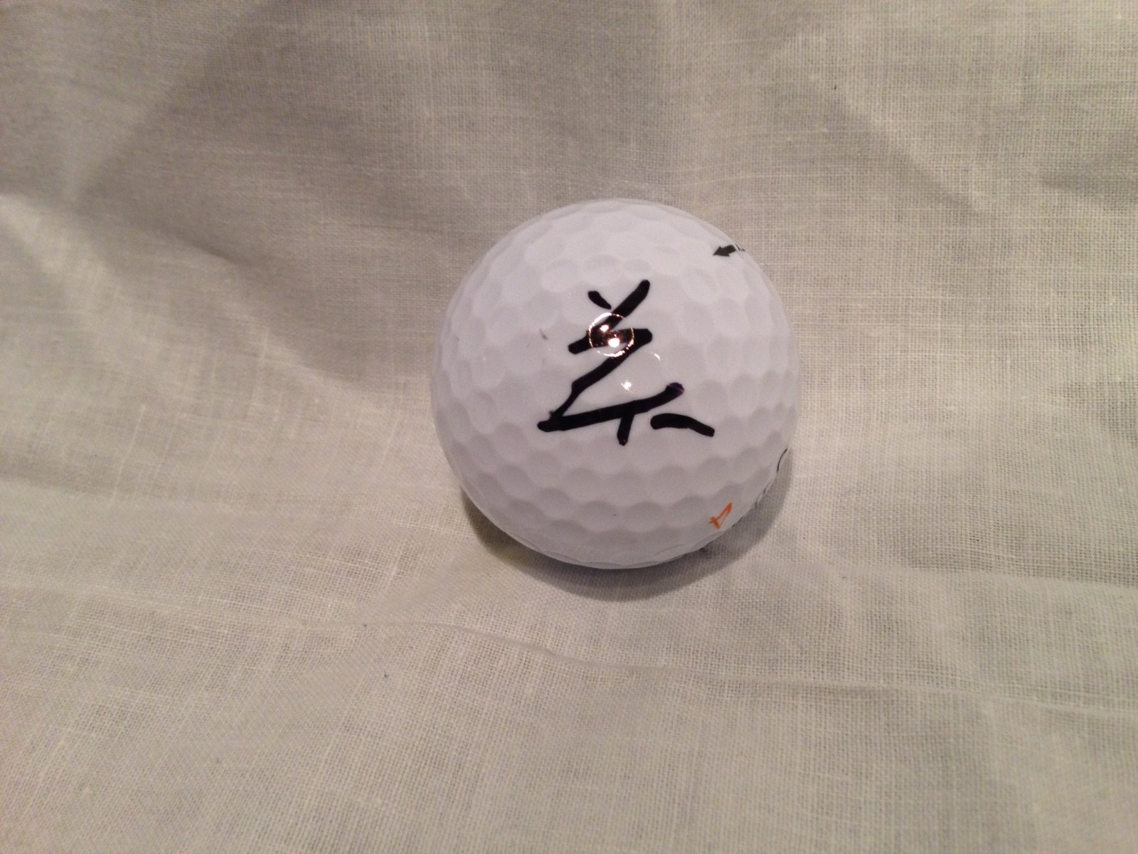 TIANLANG GUAN SIGNED AUTO GOLF BALL MASTERS COA WOW B