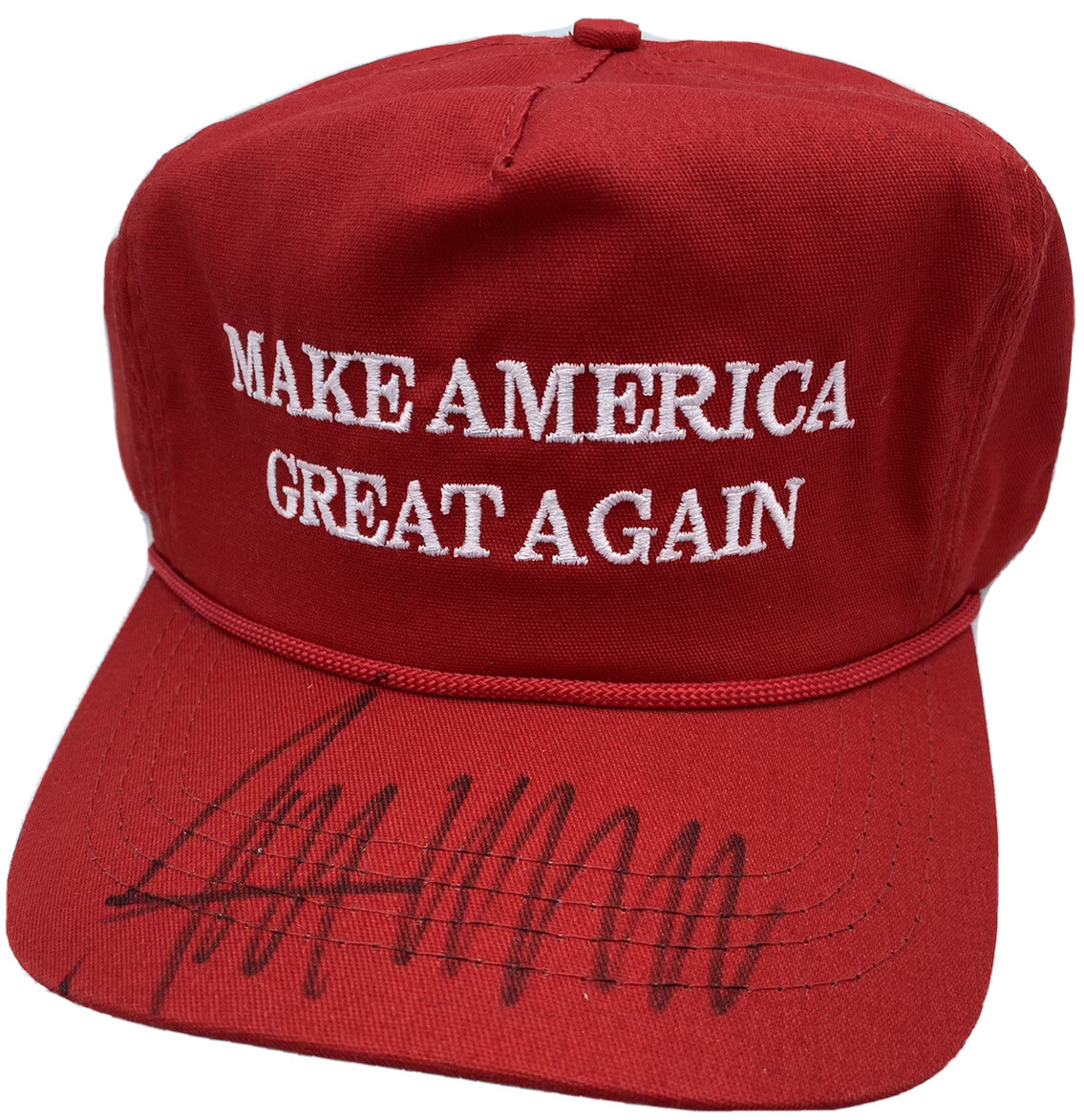 DONALD TRUMP SIGNED AUTOGRAPHED MAKE AMERICA GREAT AGAIN HAT PRESIDENT JSA