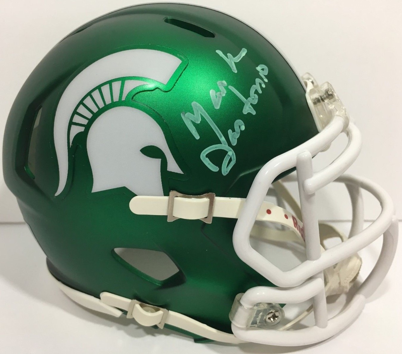 MARK DANTONIO SIGNED MICHIGAN STATE SPARTANS FOOTBALL HELMET MINI AUTO COA BIG10