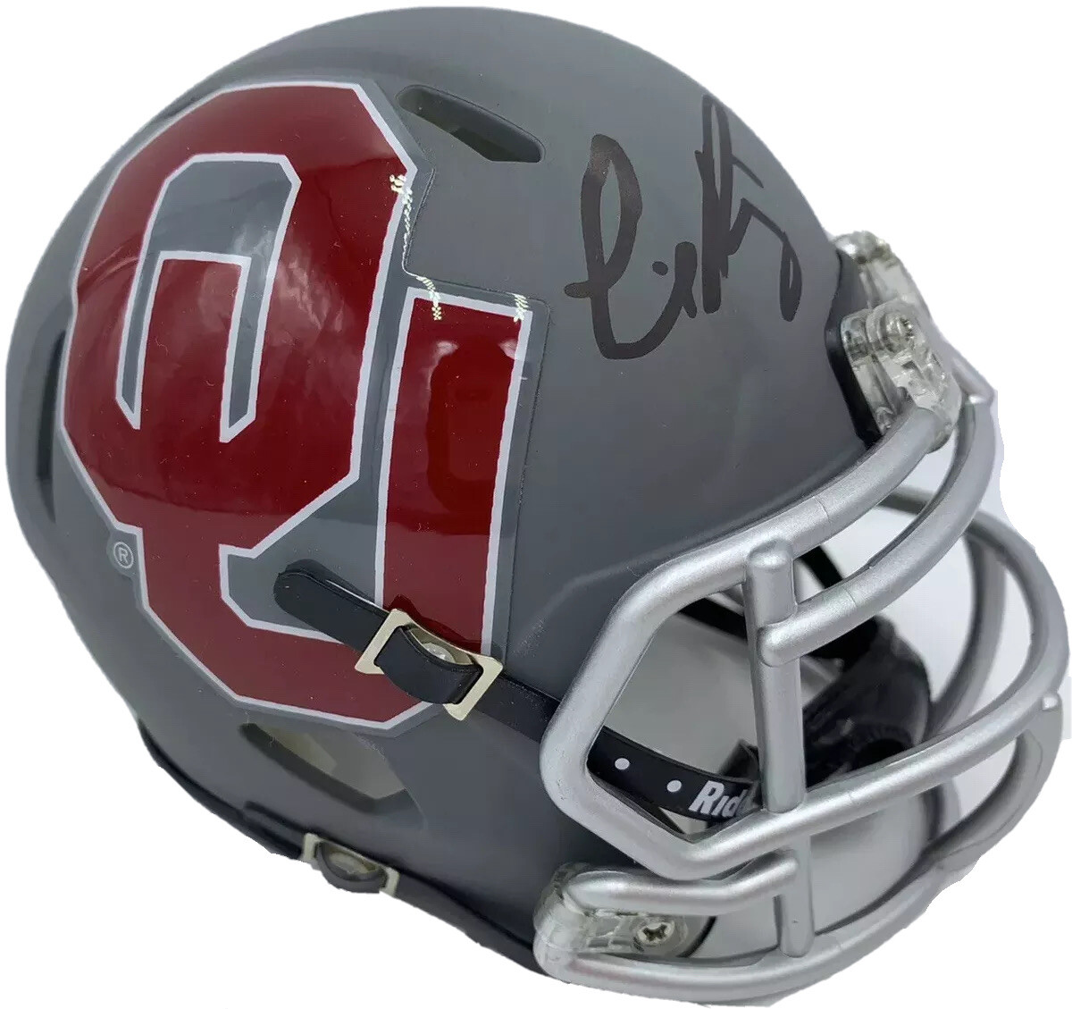 LINCOLN RILEY SIGNED OKLAHOMA SOONERS FOOTBALL MINI HELMET AMP AUTO PSA/DNA