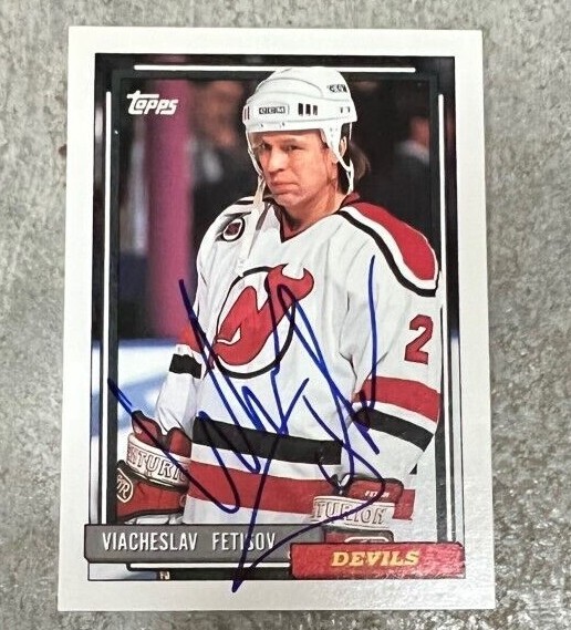 Viacheslav Fetisov SIGNED autographed 1992-1993 Topps card