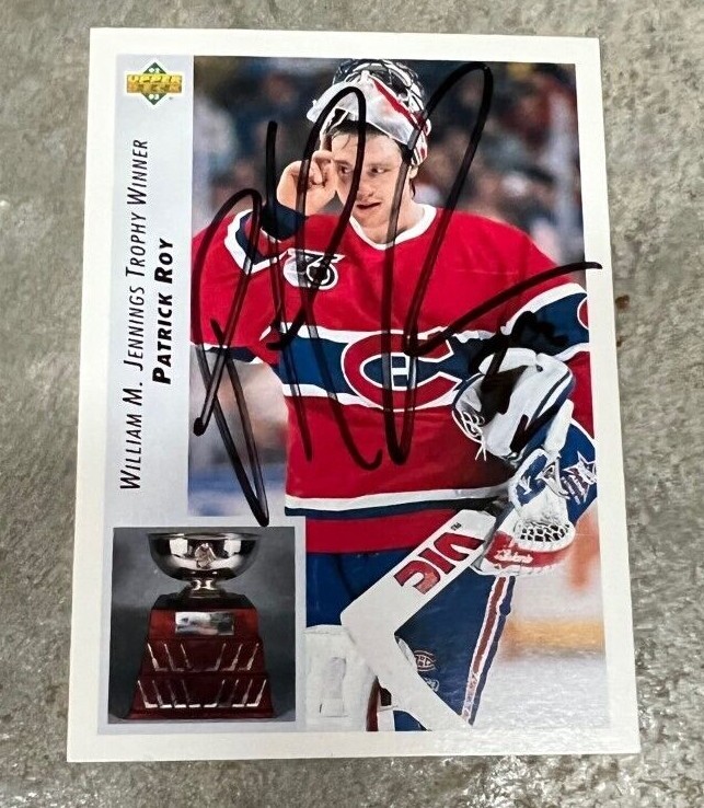 Patrick Roy signed autographed 1992-1993 Hockey Card Montreal Canadiens #440
