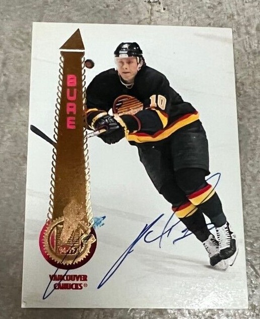 Pavel Bure signed autographed 1994-95 Pinnacle Hockey #140 (Canucks)