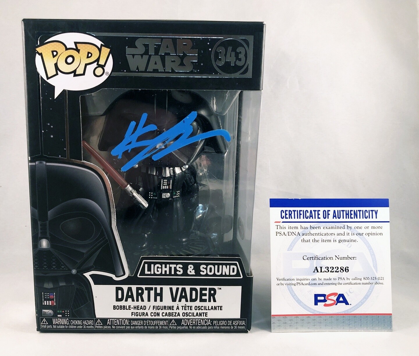 Hayden Christensen Signed Funko Pop Anakin Darth Vader PSA/DNA COA