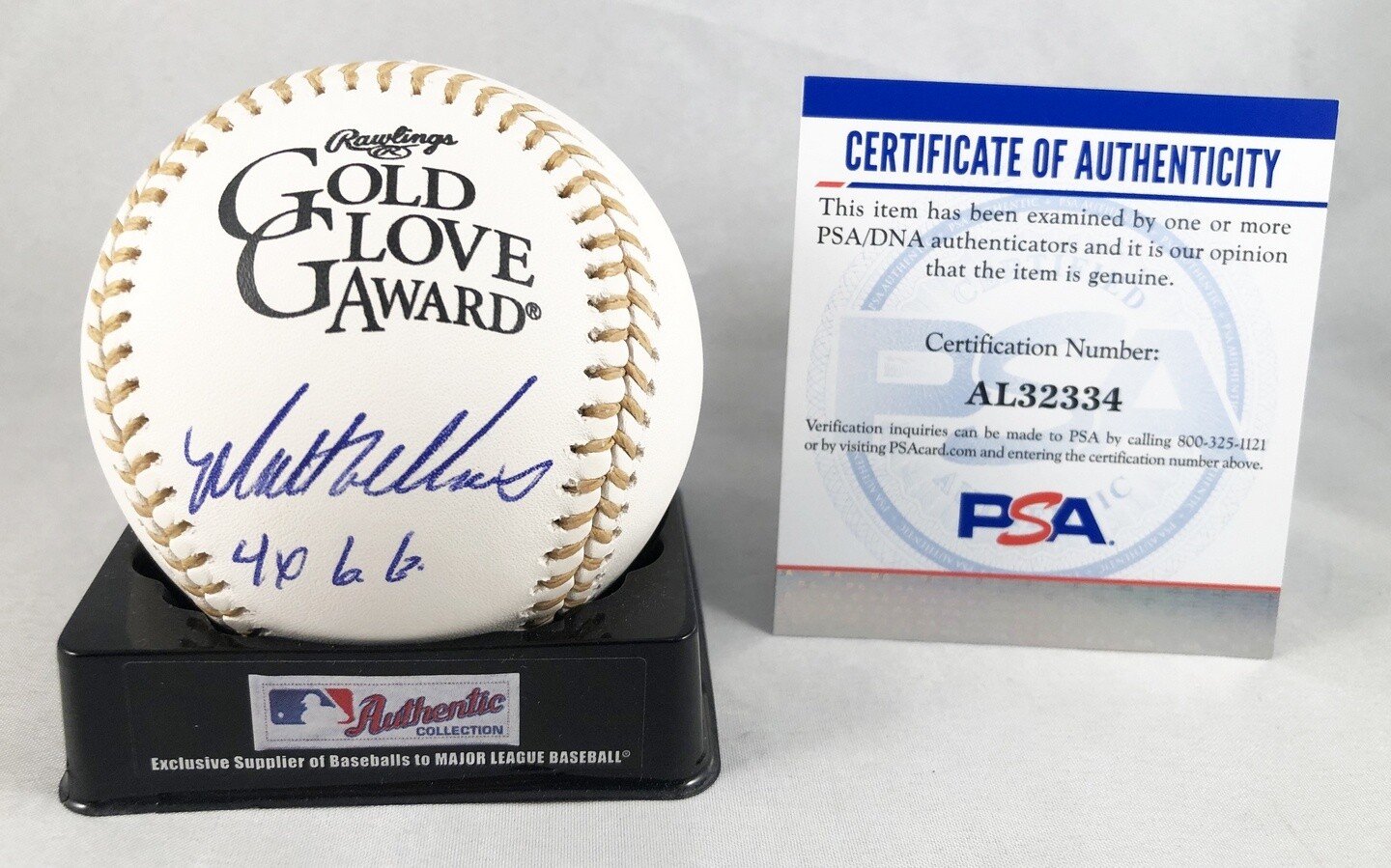 Matt Williams Signed Gold Glove Baseball San Diego Padres PSA/DNA COA