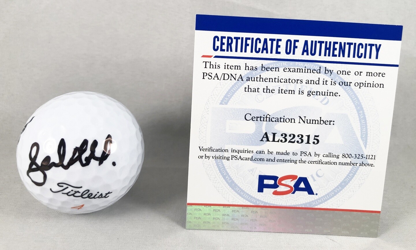Sahith Theegala Signed Golf Ball PSA/DNA COA