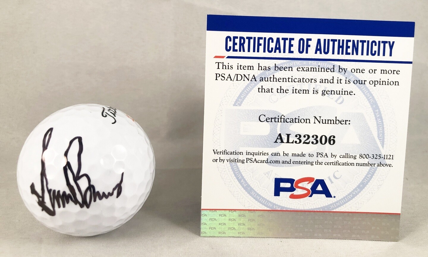 Sam Burns Signed Golf Ball PSA/DNA 1 COA