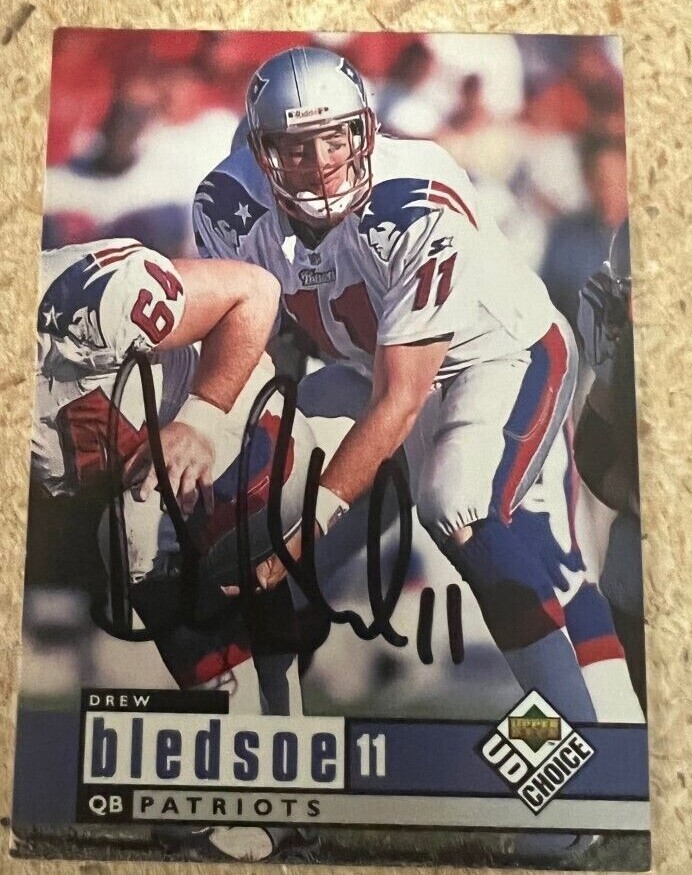 Drew Bledsoe signed autographed 1998 UD Choice Reserve Patriots Card #109