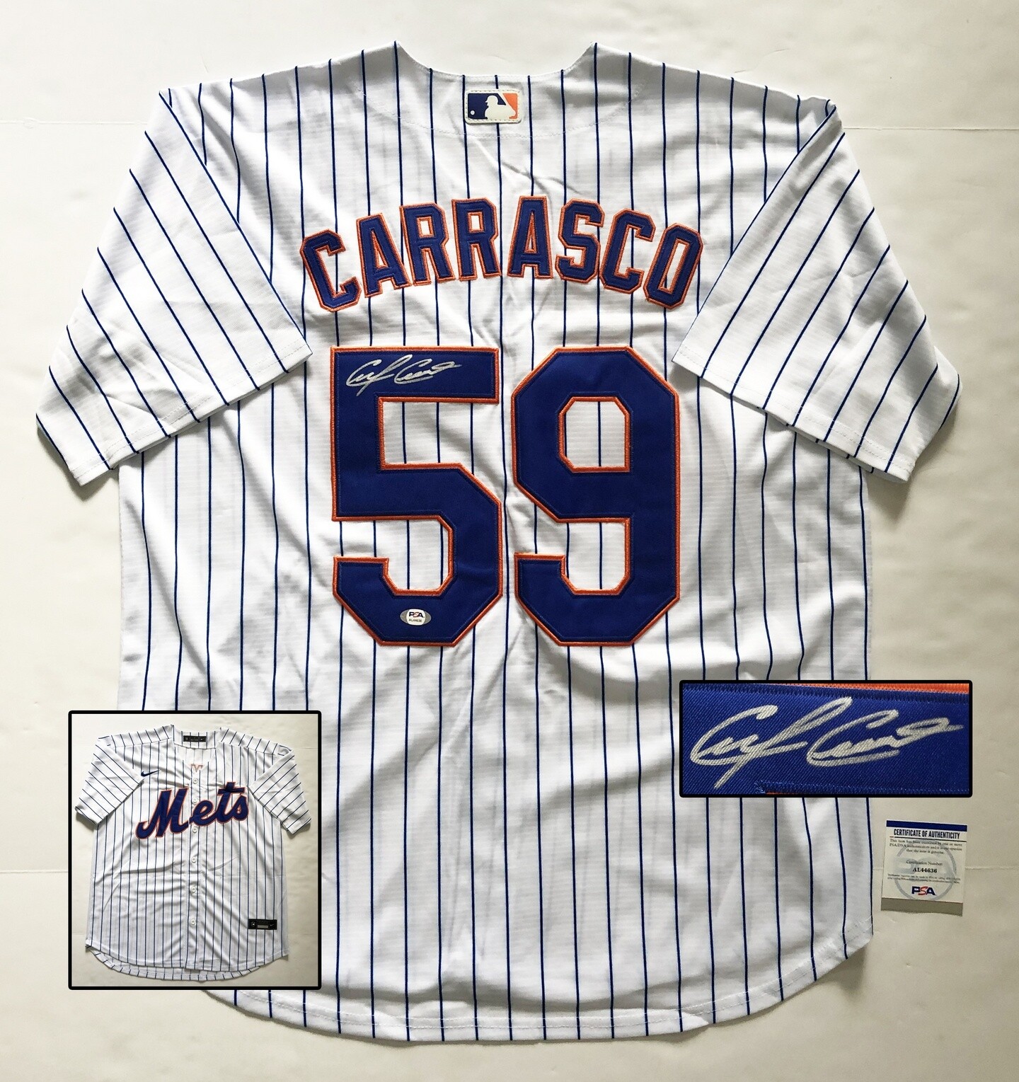 New York Mets Carlos Carrasco Signed Jersey PSA/DNA COA