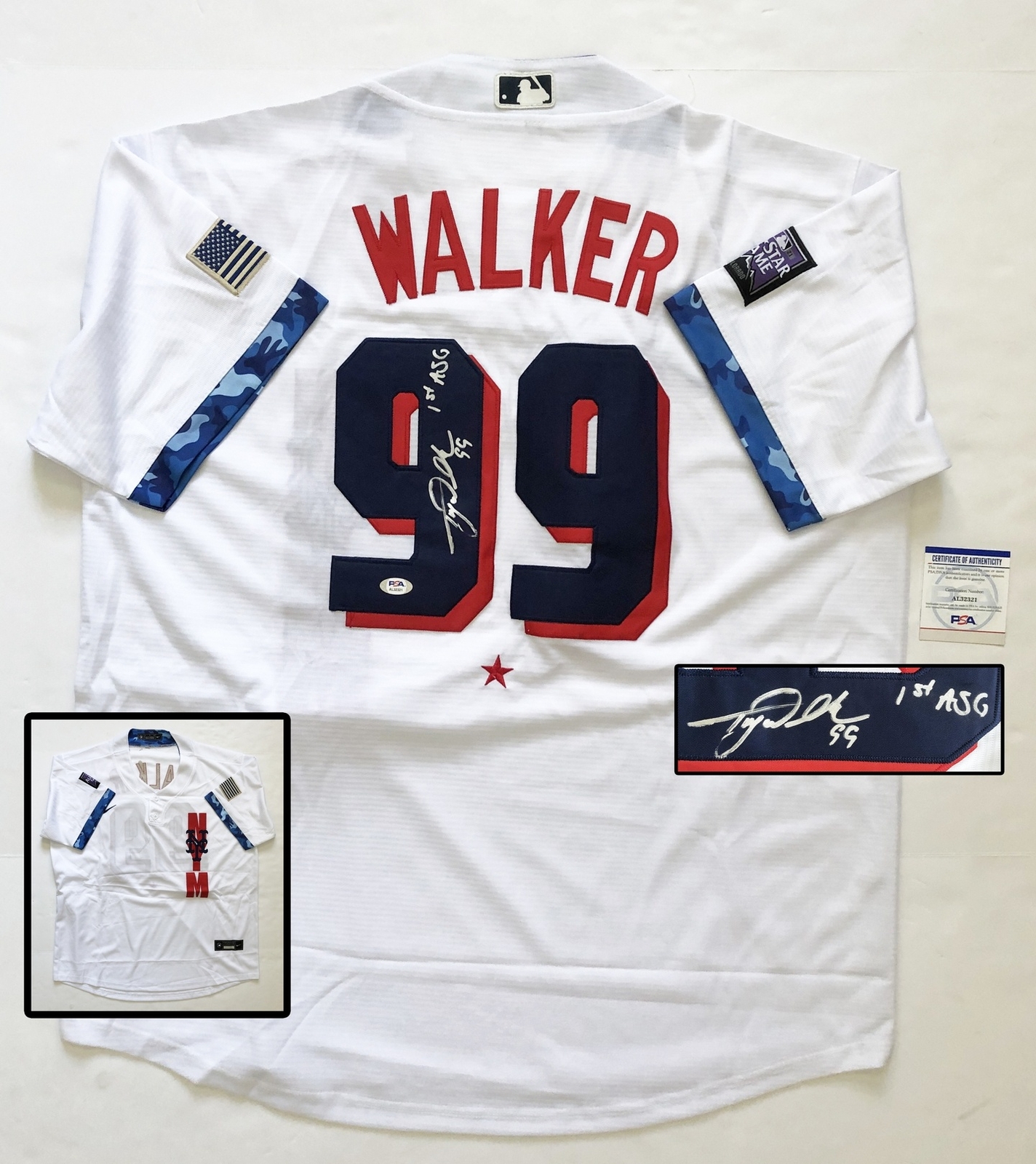 New York Mets Taijuan Walker Signed 2021 All Star Jersey PSA/DNA COA