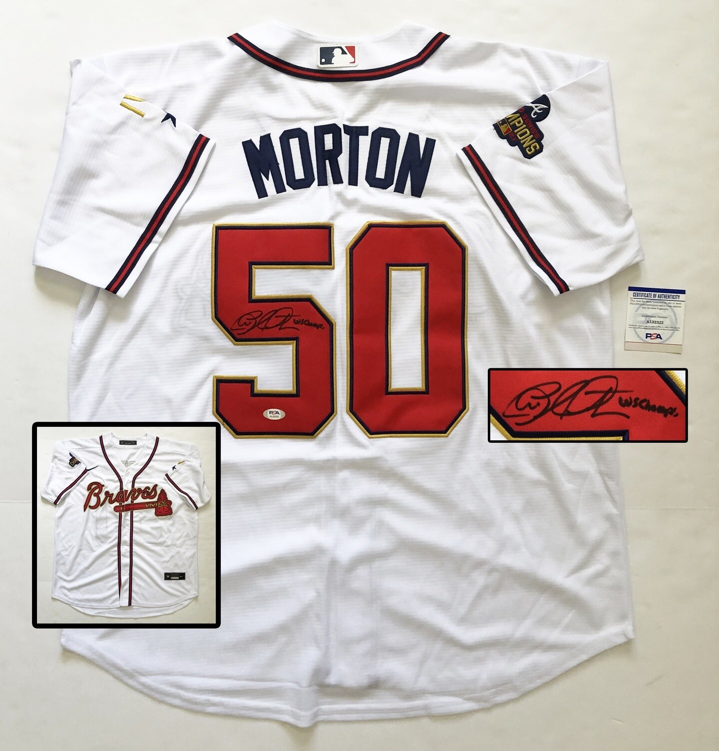 Atlanta Braves Charlie Morton Signed Jersey PSA/DNA COA