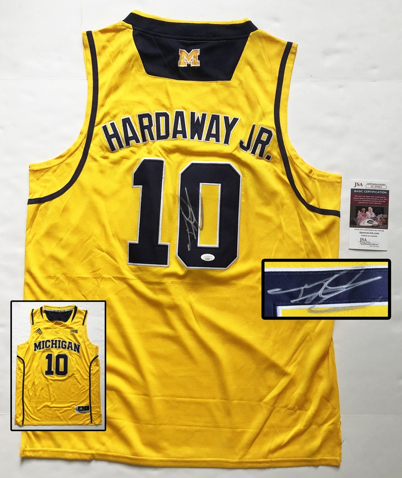 Michigan Wolverines Tim Hardaway Jr Signed Jersey JSA COA