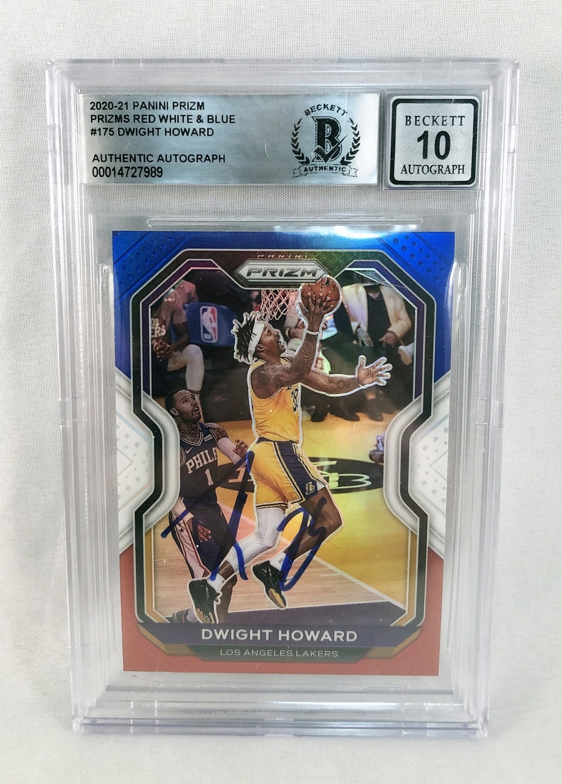 Los Angeles Lakers Dwight Howard Signed Trading Card Beckett 2021-22 Panini P...