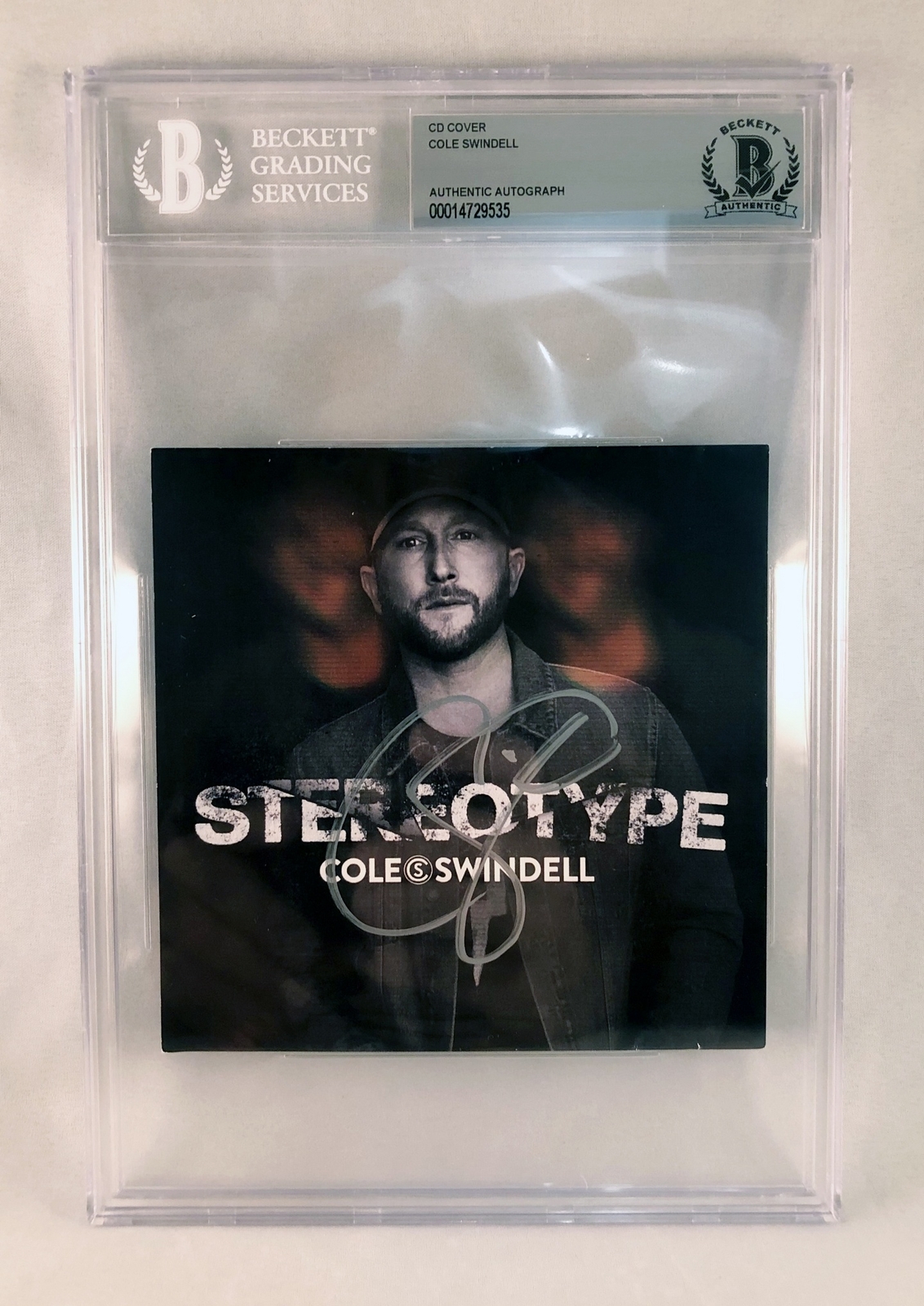 Cole Swindell Signed CD Cover Beckett BAS 1 COA