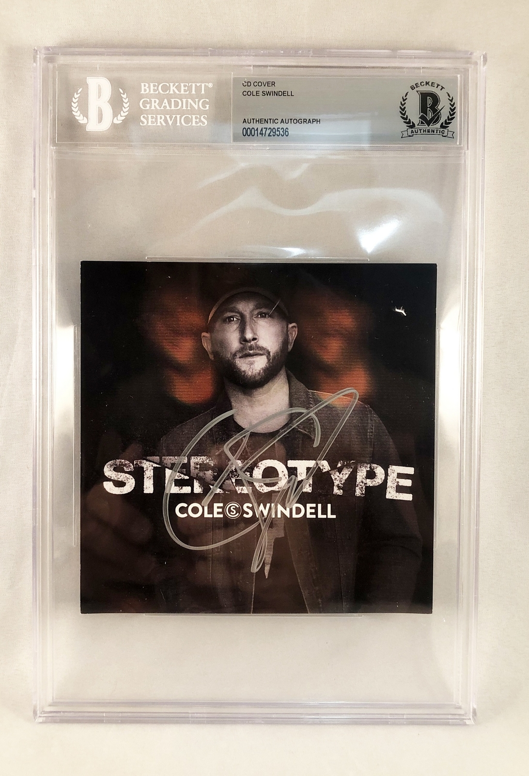 Cole Swindell Signed CD Cover Beckett BAS COA