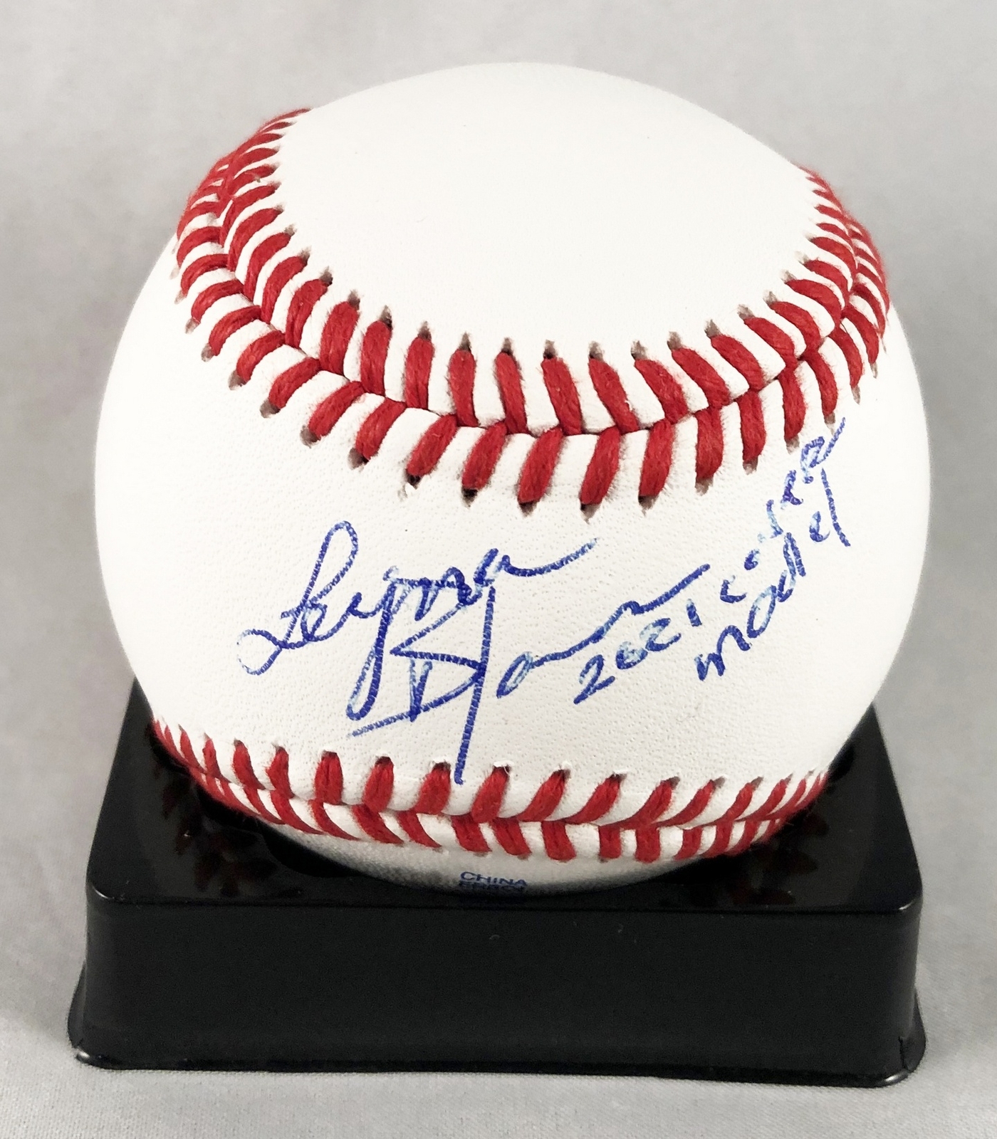 Leyna Bloom Signed Baseball SI Swim 2021 Cover Model 1 COA