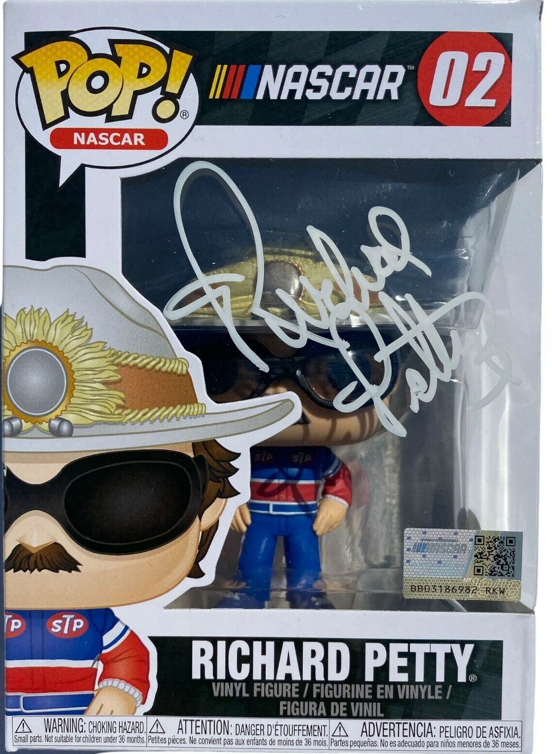 RICHARD PETTY SIGNED AUTOGRAPHED NASCAR 02 FUNKO POP VINYL FIGURE! RACING JSA A
