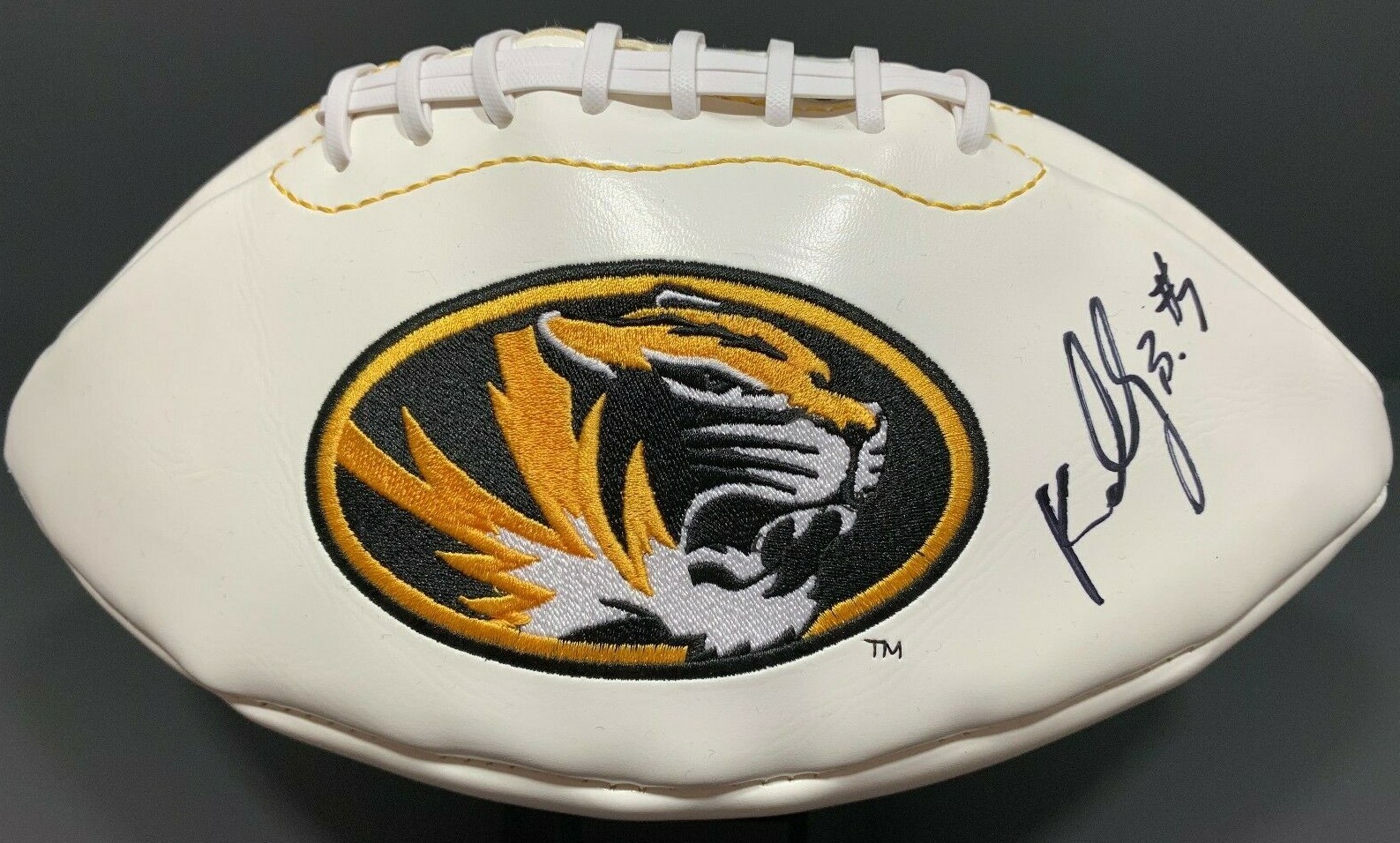 KELLY BRYANT SIGNED AUTOGRAPHED MISSOURI TIGERS LOGO FOOTBALL PSA/DNA