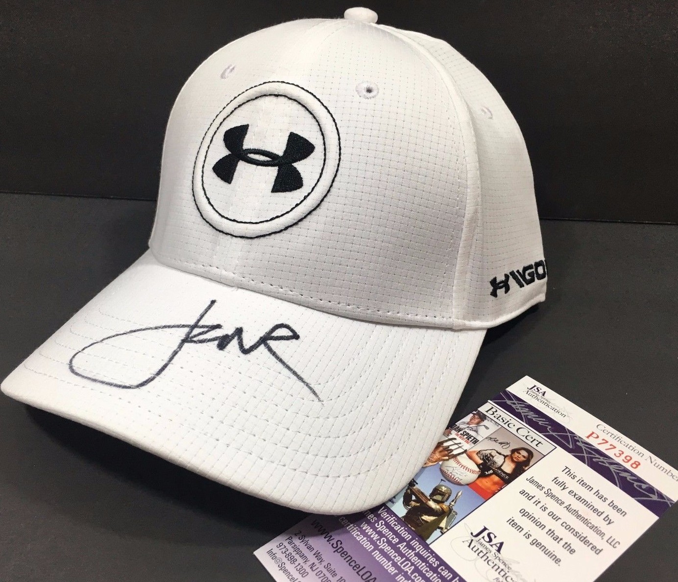 JORDAN SPIETH SIGNED AUTOGRAPH HAT CAP GOLF UNDER ARMOUR MASTERS US OPEN PGA JSA