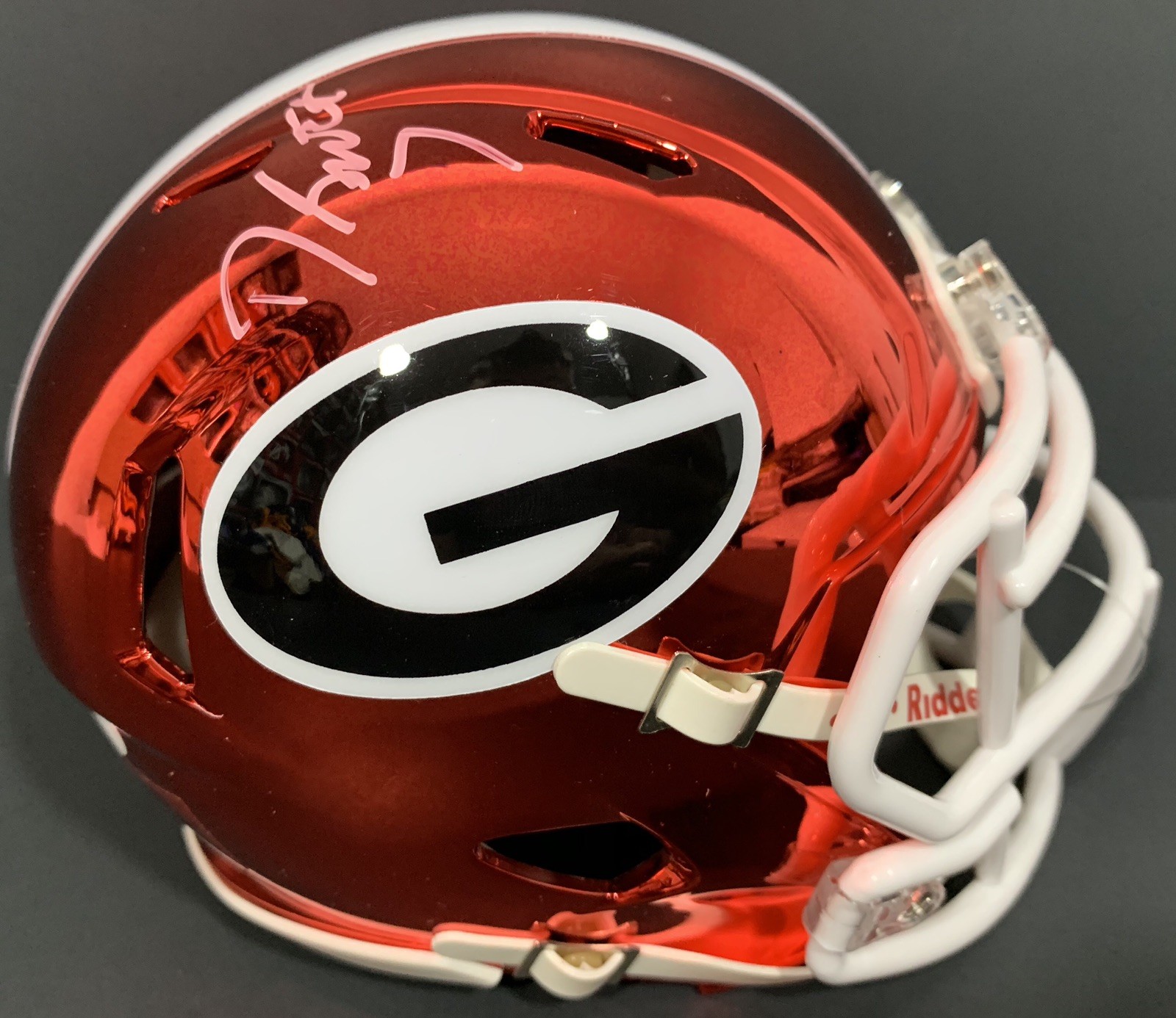 D’ANDRE SWIFT SIGNED AUTOGRAPHED GEORGIA BULLDOGS MINI FOOTBALL HELMET JSA