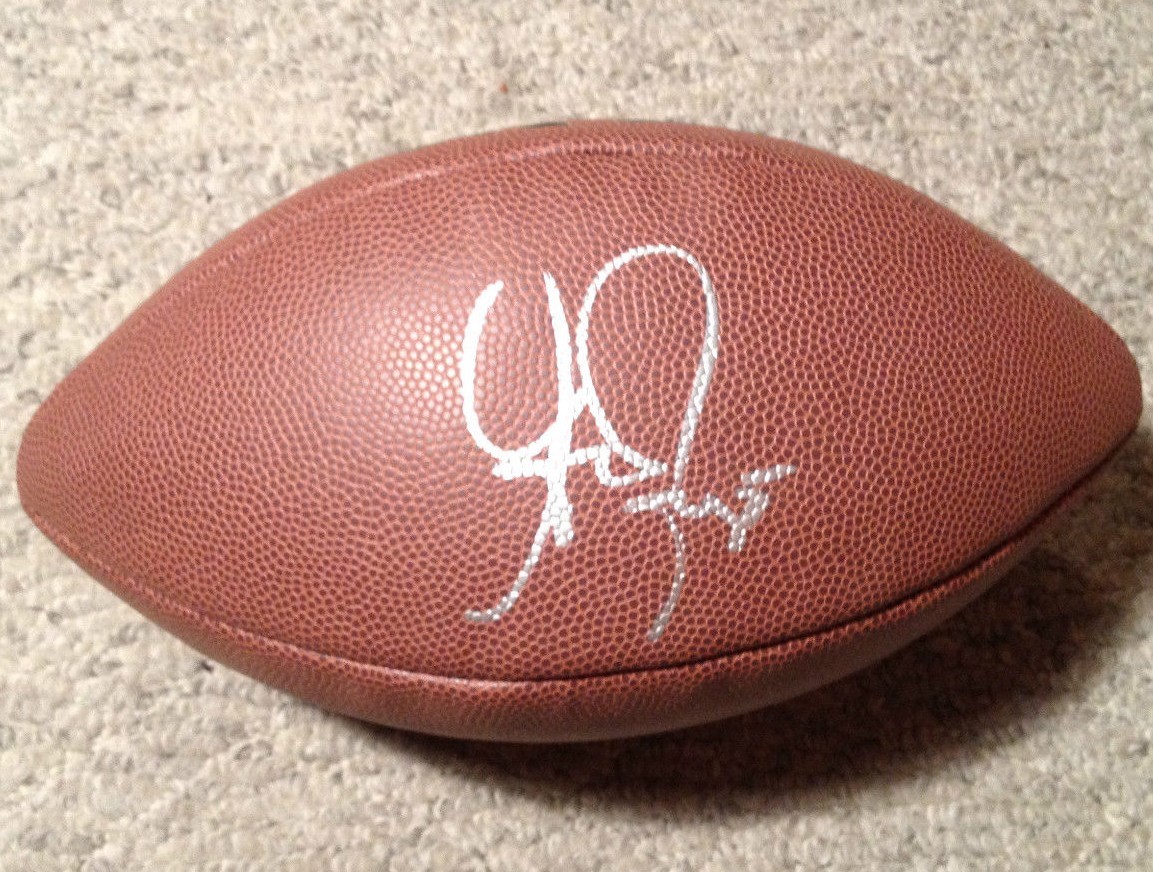 GREG JENNINGS SIGNED FOOTBALL GREENBAY PACKERS W/COA PROOF ***WOW***