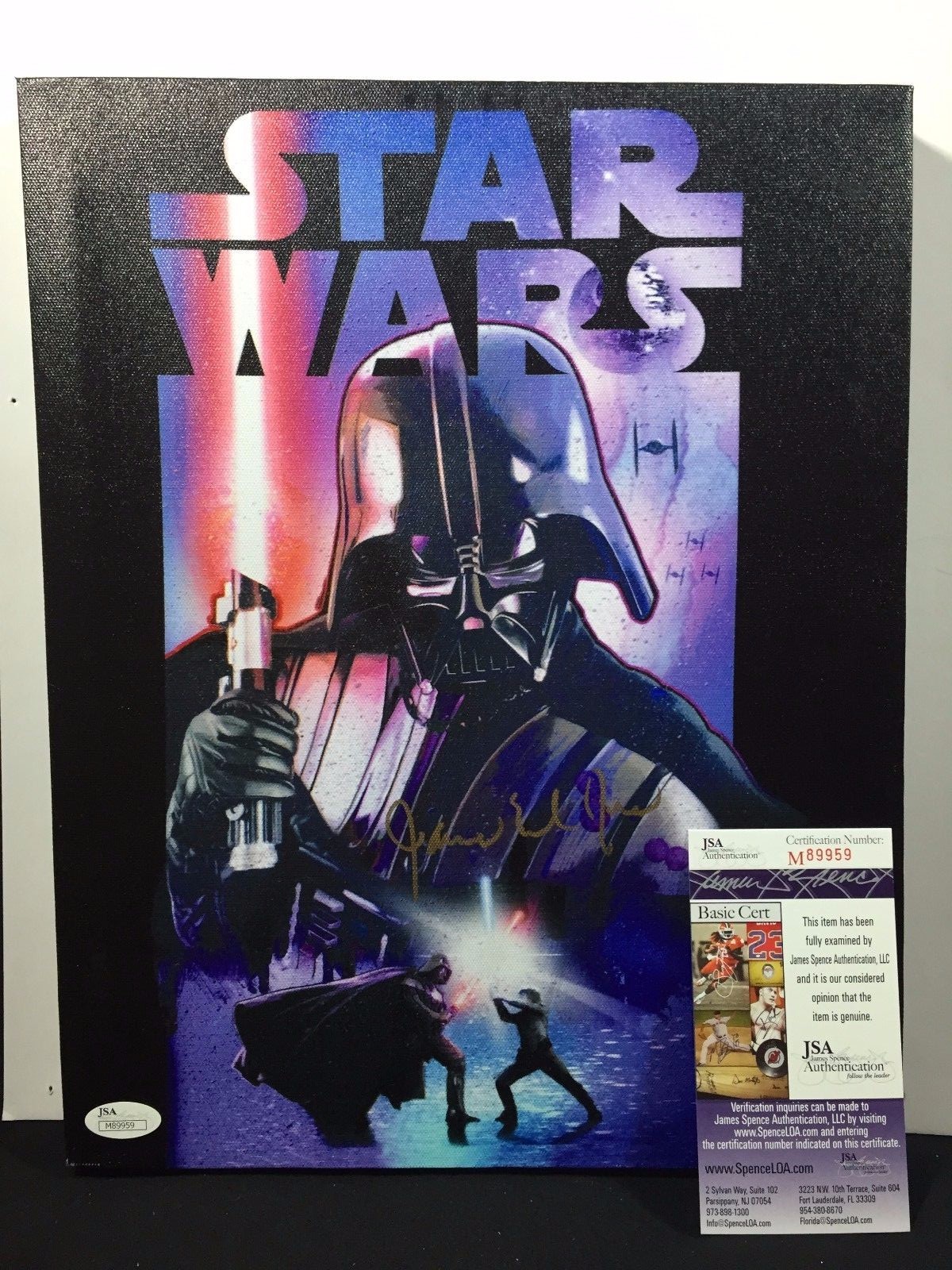 JSA JAMES EARL JONES SIGNED AUTOGRAPHED CANVAS PHOTO 11X17 Darth Vader Star Wars