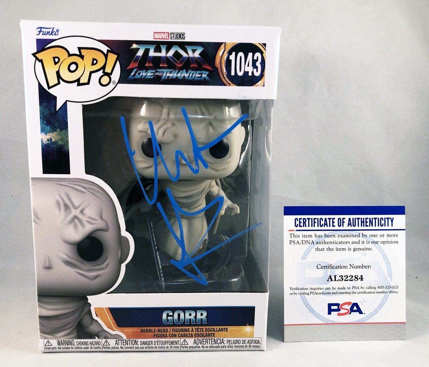 Christian Bale Signed Funko Pop Gorr Thor Love And Thunder PSA/DNA 2 COA