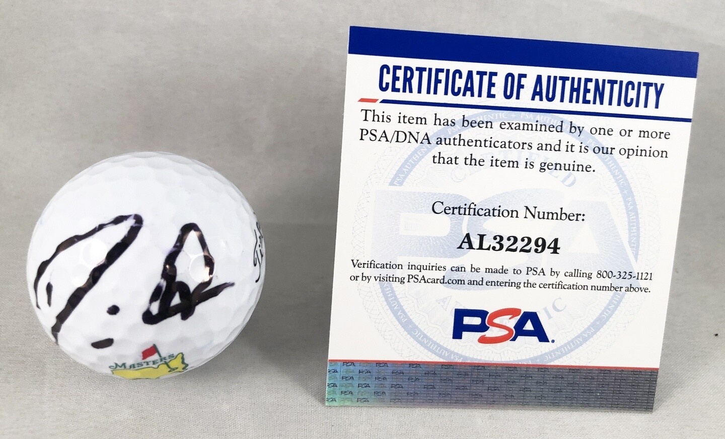 Danny Willett Signed Masters Golf Ball PSA/DNA COA