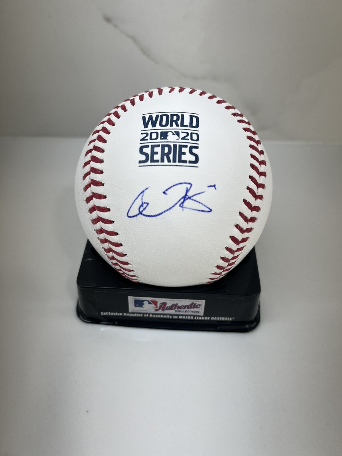 Austin Barnes Hand Signed LA Dodgers World Series Baseball Beckett CERT