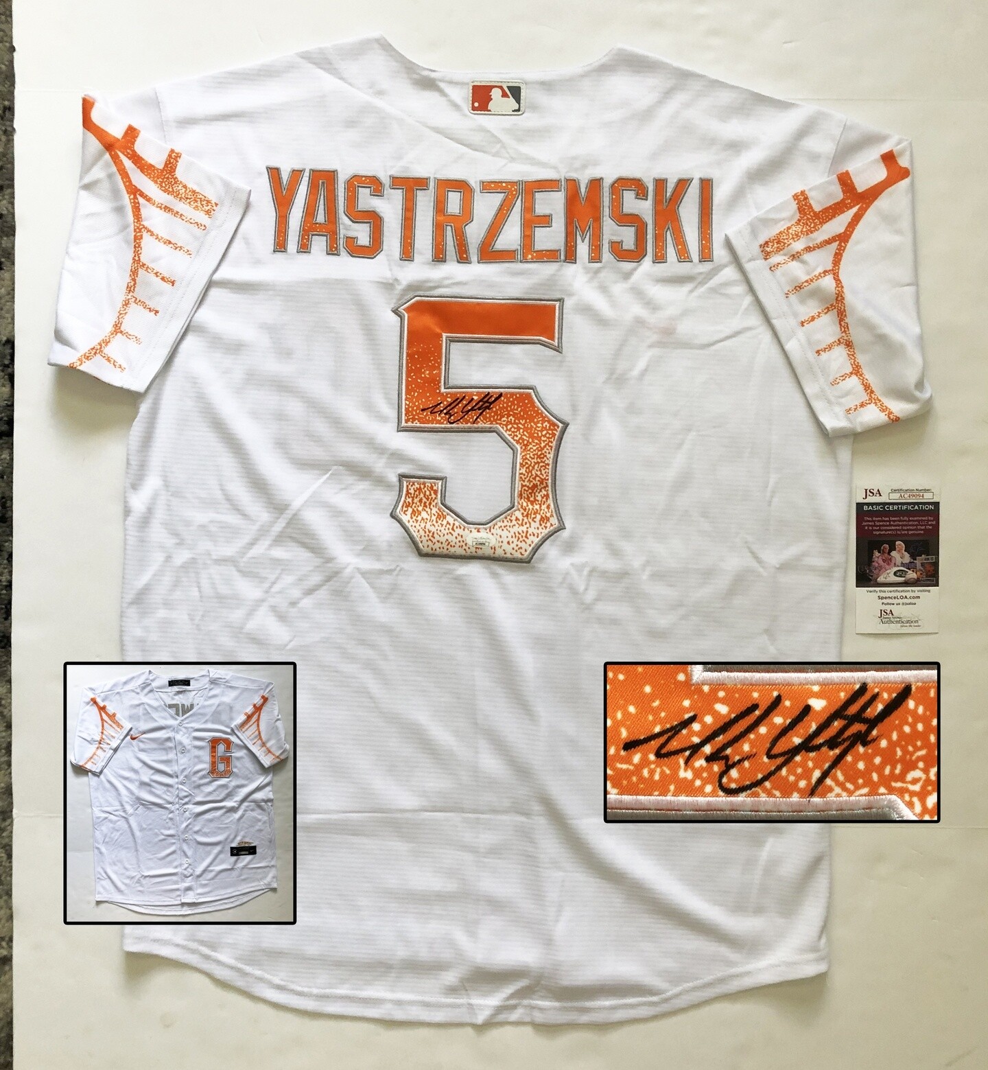 San Francisco Giants Mike Yastrzemski Signed Jersey JSA COA
