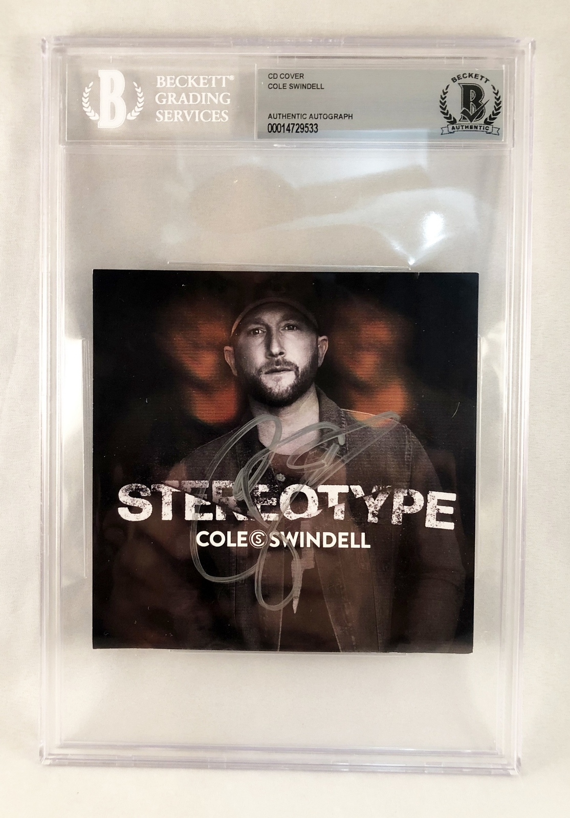Cole Swindell Signed CD Cover Beckett BAS 3 COA