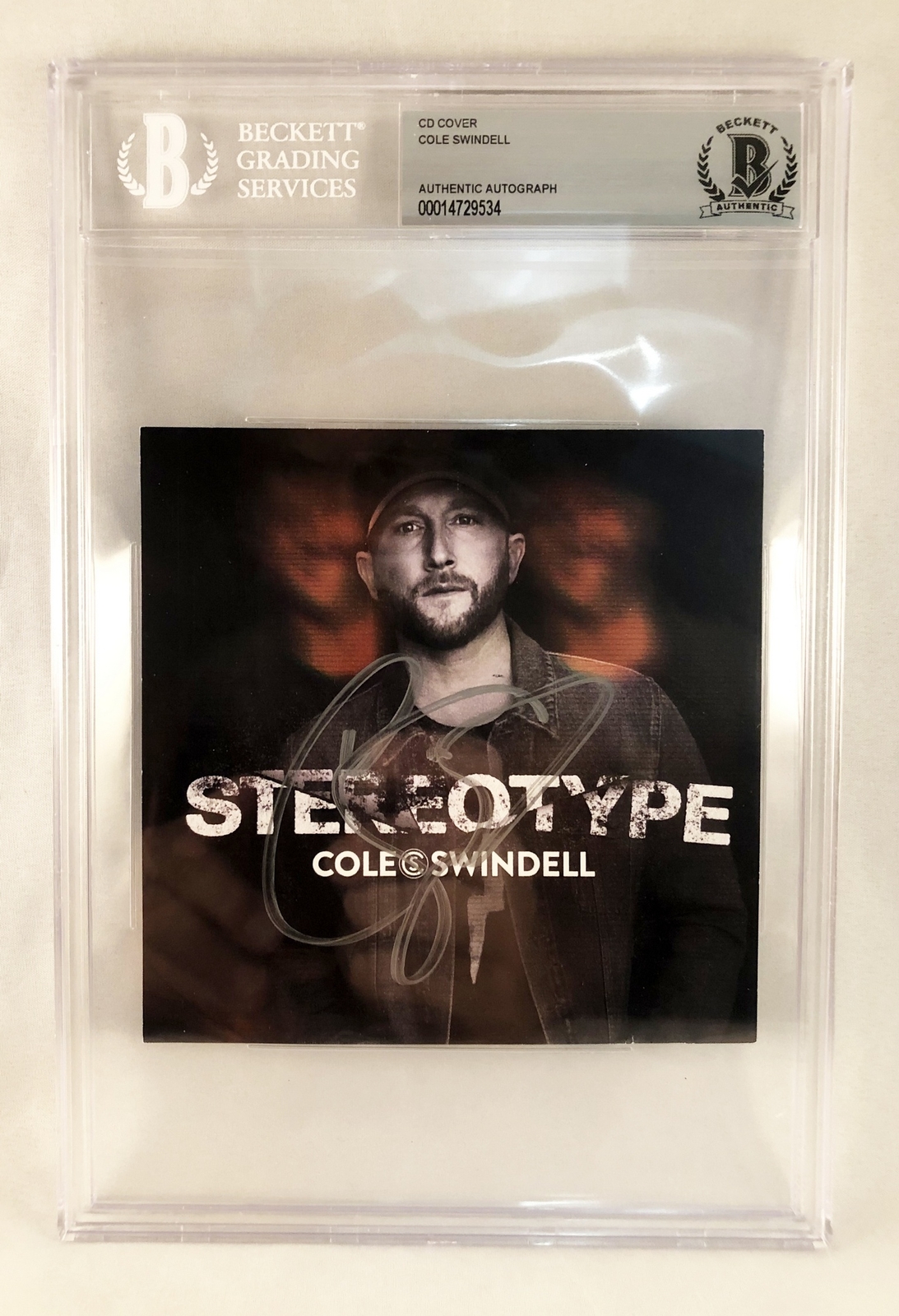 Cole Swindell Signed CD Cover Beckett BAS 2 COA
