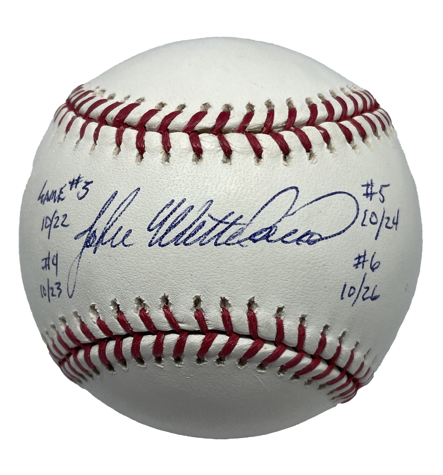 John Wetteland Signed MLB Baseball JSA W90900 w/ Game 3 4 5 6 Inscriptions