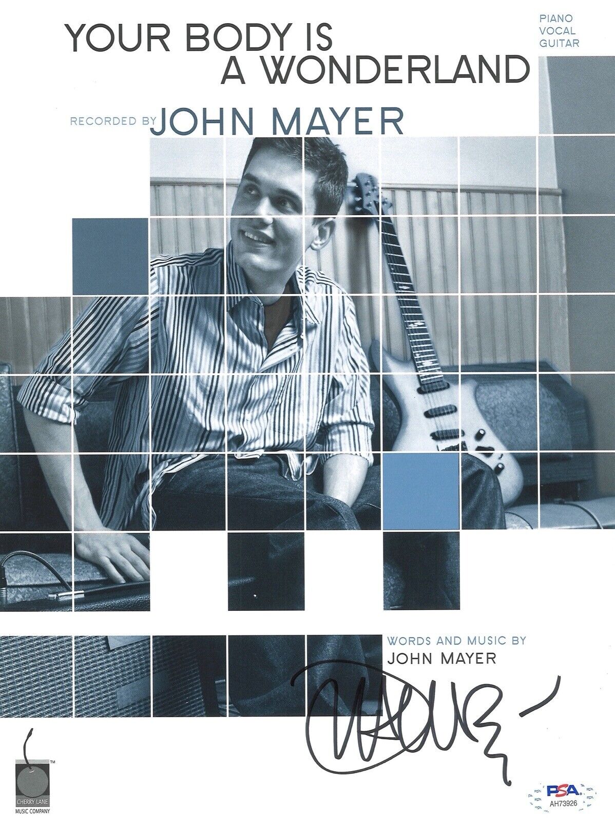 JOHN MAYER SIGNED YOUR BODY IS A WONDERLAND SHEET MUSIC PSA DNA AH73926
