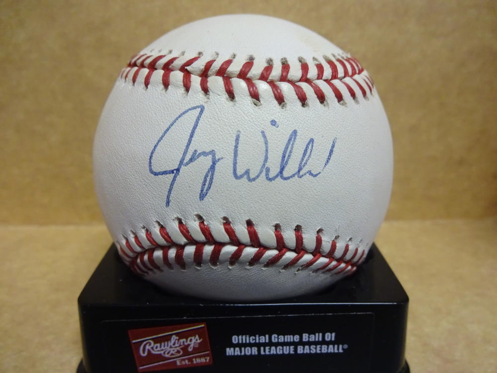 JERRY WILLARD PHILLIES/INDIANS/WHITE SOX SIGNED A.L. BASEBALL W/COA