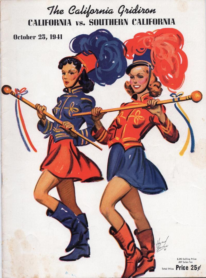 THE CALIFORNIA GRIDIRON CAL VS SOUTHERN CAL MINT VINTAGE PROGRAM 10/25/41 COLLECTIBLE MEMORABILIA