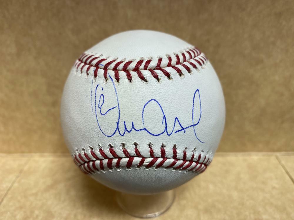 ERICK AYBAR BRAVES/TIGERS/ANGELS SIGNED AUTOGRAPHED M.L. BASEBALL W/ COA