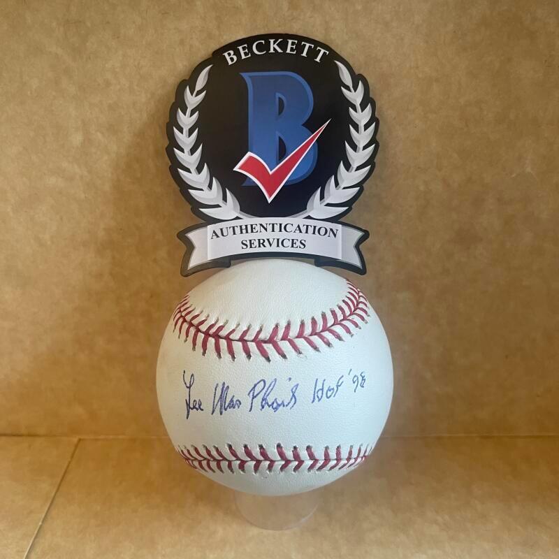 LEE MAC PHAIL HOF 98 COMMISSIONER SIGNED AUTO M.L. BASEBALL BAS AUTHENTICATED